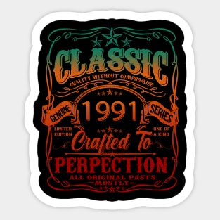 Vintage 1991 Limited Edition 33 Year old 33th Birthday Sticker